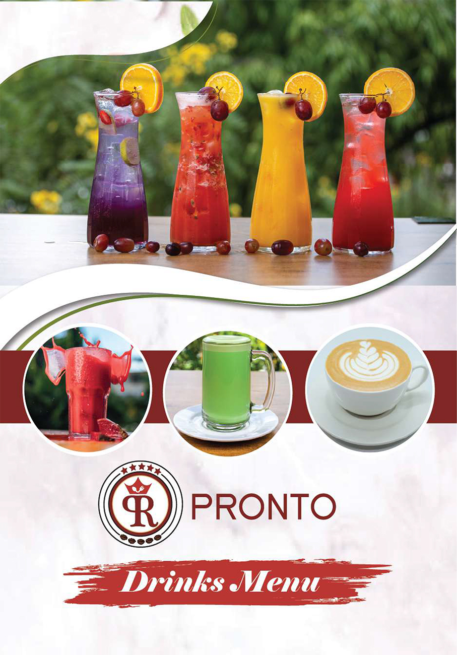 Pronto Restaurant Juices and Drinks